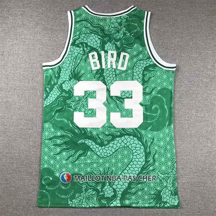Maillot Boston Celtics Larry Bird NO 33 Asian Heritage Throwback 1985-86 Vert